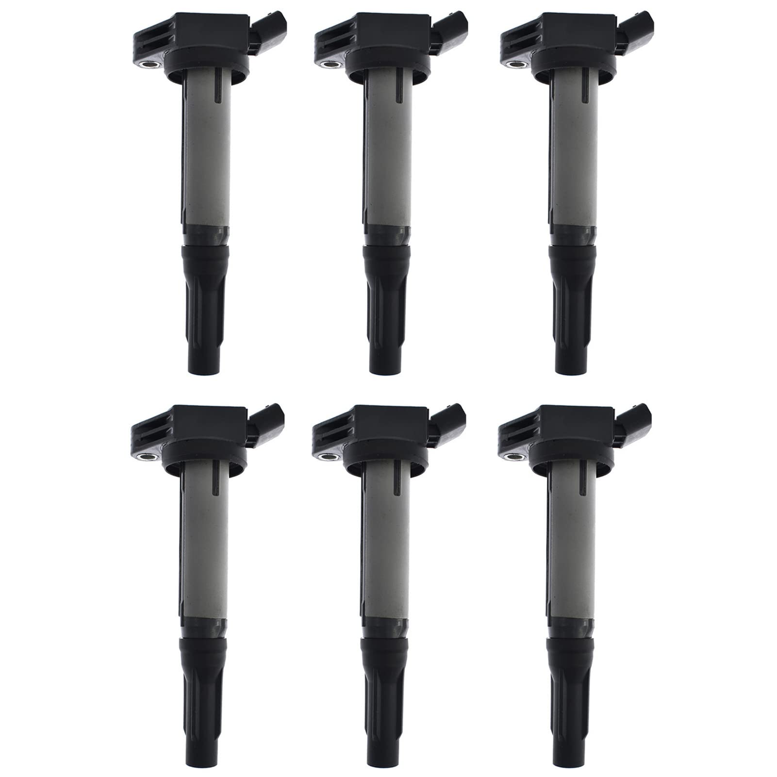PURELOVEE 6pcs Car Ignition Coil Replacement - Compatible with 90919-02255, 9091902255, 90919-A2004, 90919-A2007 - High Performance Engine Ignition Coils for Smooth Starts & Reliable Driving
