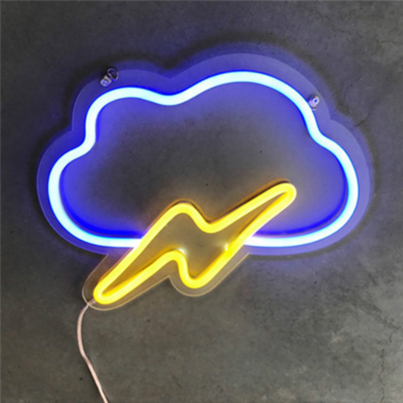 Star Cloud LED Neon Light Sign - Wall Decor for Bedroom, Wedding, Birthday Party, Valentine's & Christmas Gift - Kids Room Night Light & Table Lamp for Home Decor