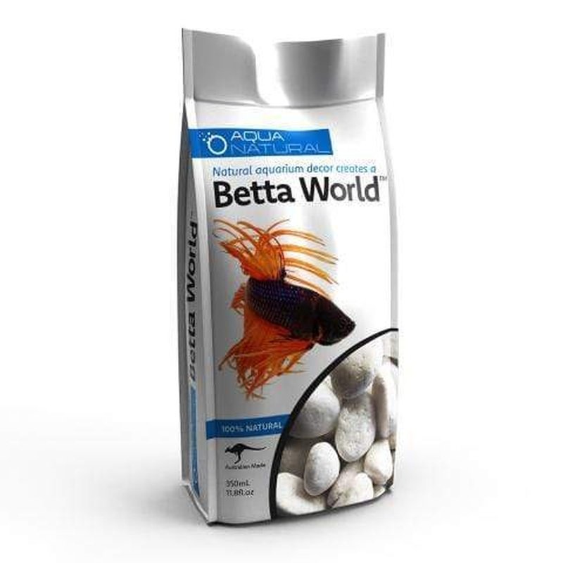 Aqua Natural Betta World Snow White 350g Fish Food - Premium Pellets for Betta Fish, Enhances Color & Health - Perfect for Home Aquariums & Fish Tanks