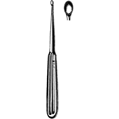 Dermal Curette Oval #3 06 4115 - Surgical Skin Scraper for Dermatology, Wart & Mole Removal - Perfect for Clinics & Home Use