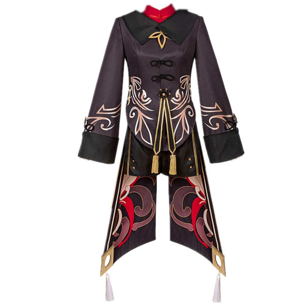 Genshin Impact Hu Tao Cosplay Costume - Halloween Anime Game Outfit with Wig for Adults | Perfect for Cosplay Events, Halloween Parties & Anime Conventions