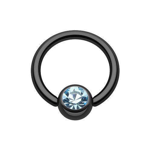WildKlass Jewelry - Colorful PVD Gem Ball Captive Bead Ring for Nose, Lip & Ear Piercing | Hypoallergenic Stainless Steel Body Jewelry for Men & Women | Perfect for Parties, Festivals & Everyday Wear