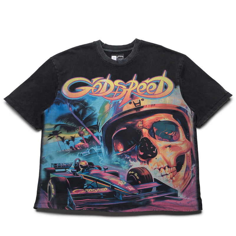 Godspeed New York F1 Racing Dreams T-Shirt for Men & Women - Black - Comfortable Cotton Tee for Motorsport Fans, Streetwear & Casual Outfits