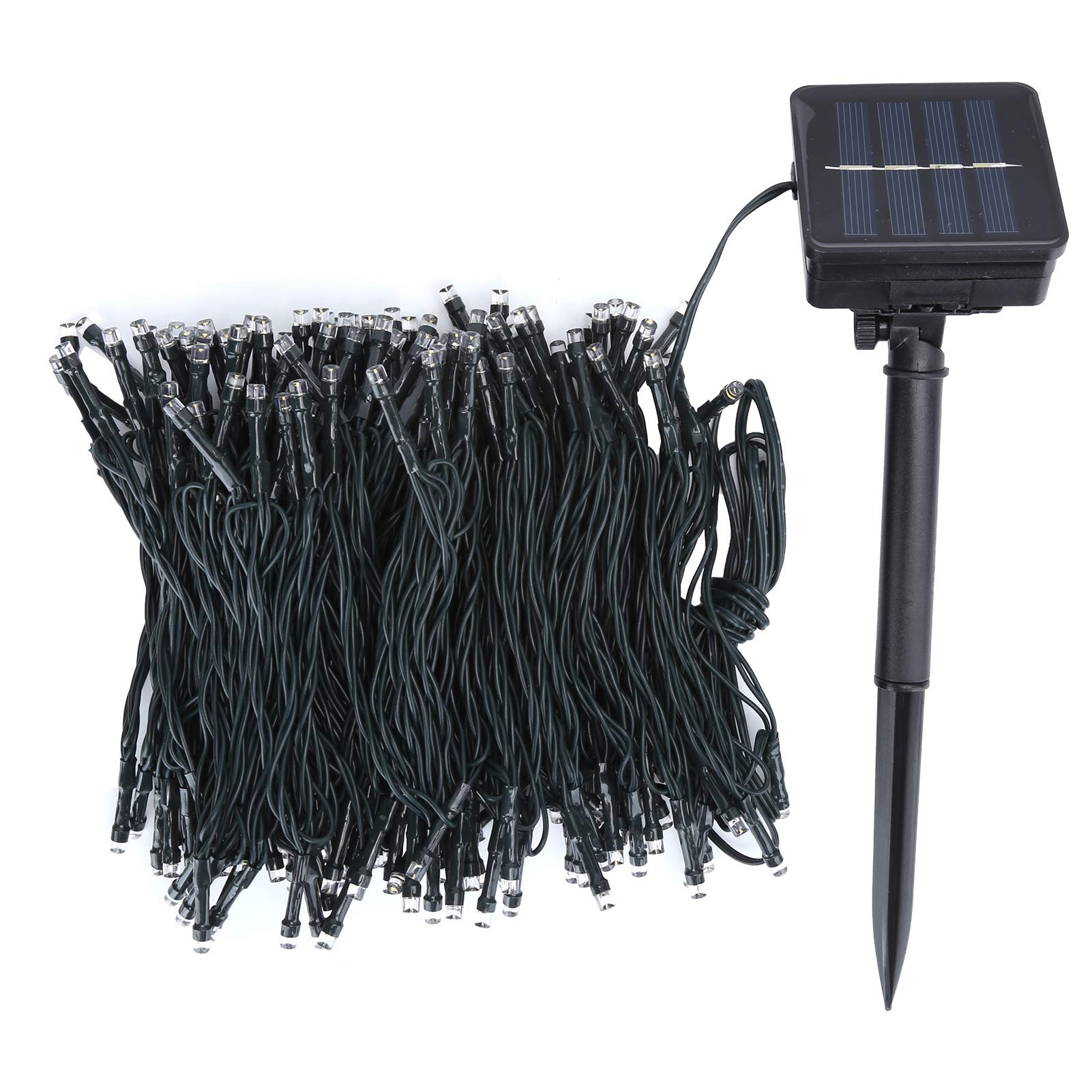 BTER Solar String Lights 200LEDs Warm White Flickering - 8 Lighting Modes Waterproof Outdoor Fairy Lights for Patio, Garden, Yard, Wedding & Party Decoration (Perfect for Creating Cozy Ambiance)