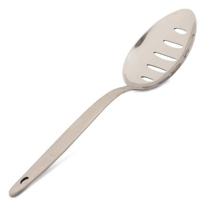 Premium Gray Kunz Slotted Spoon - Professional Kitchen Tool for Cooking, Serving & Straining - Ideal for Chefs, Home Cooks & Food Enthusiasts