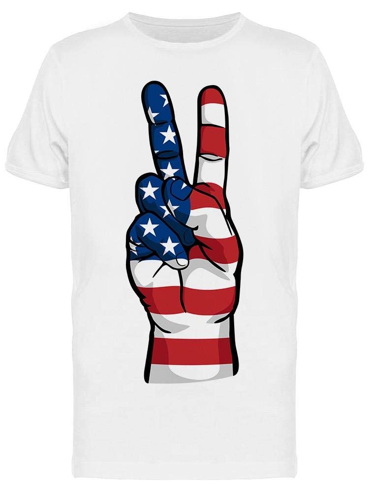 Peace Sign Hand Graphic T-Shirt for Men - Casual Streetwear & Everyday Comfort