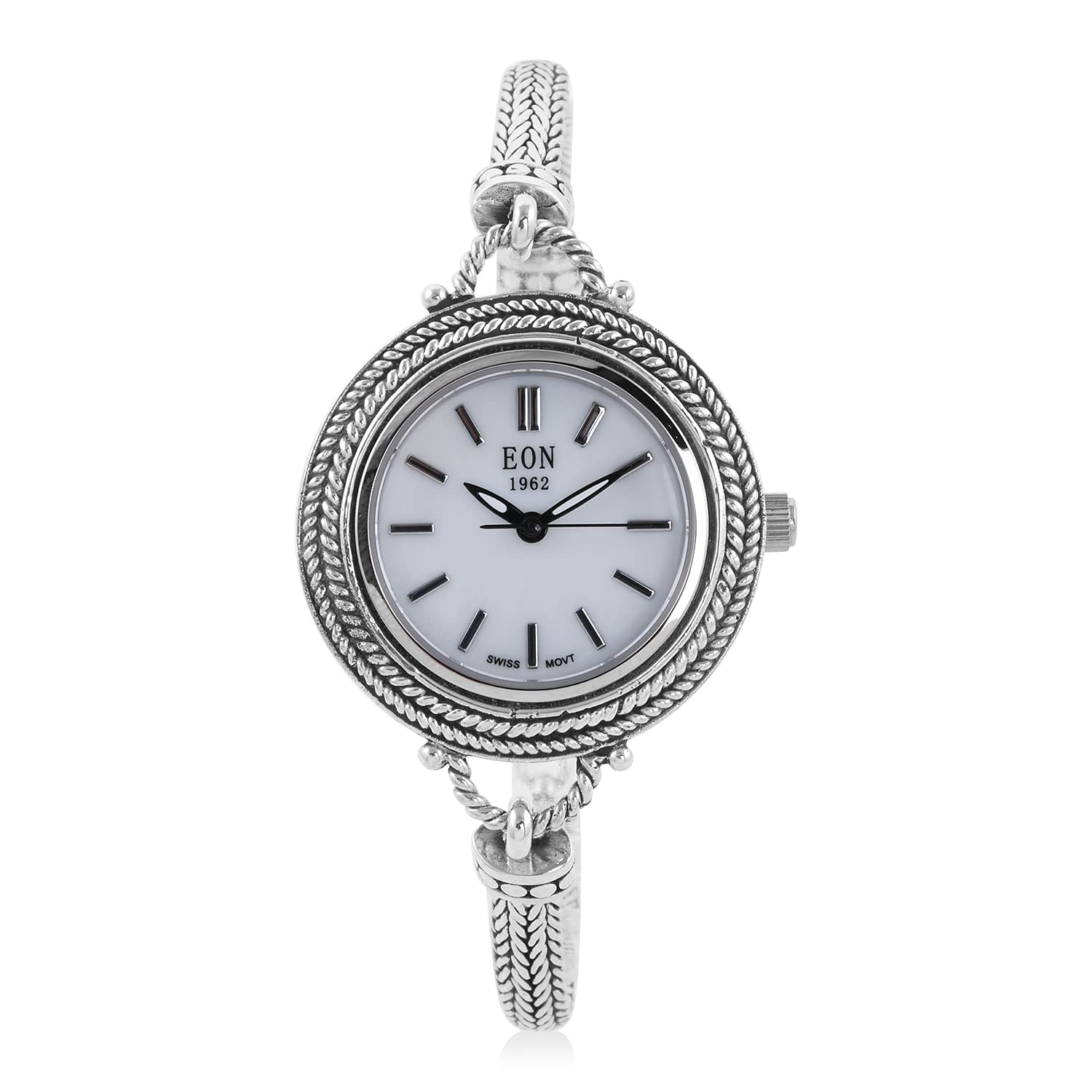 Shop LC Bali Legacy 925 Sterling Silver EON 1962 Movement Women's Watch Bracelet - 22.7g Elegant Jewelry for Everyday Wear & Special Occasions
