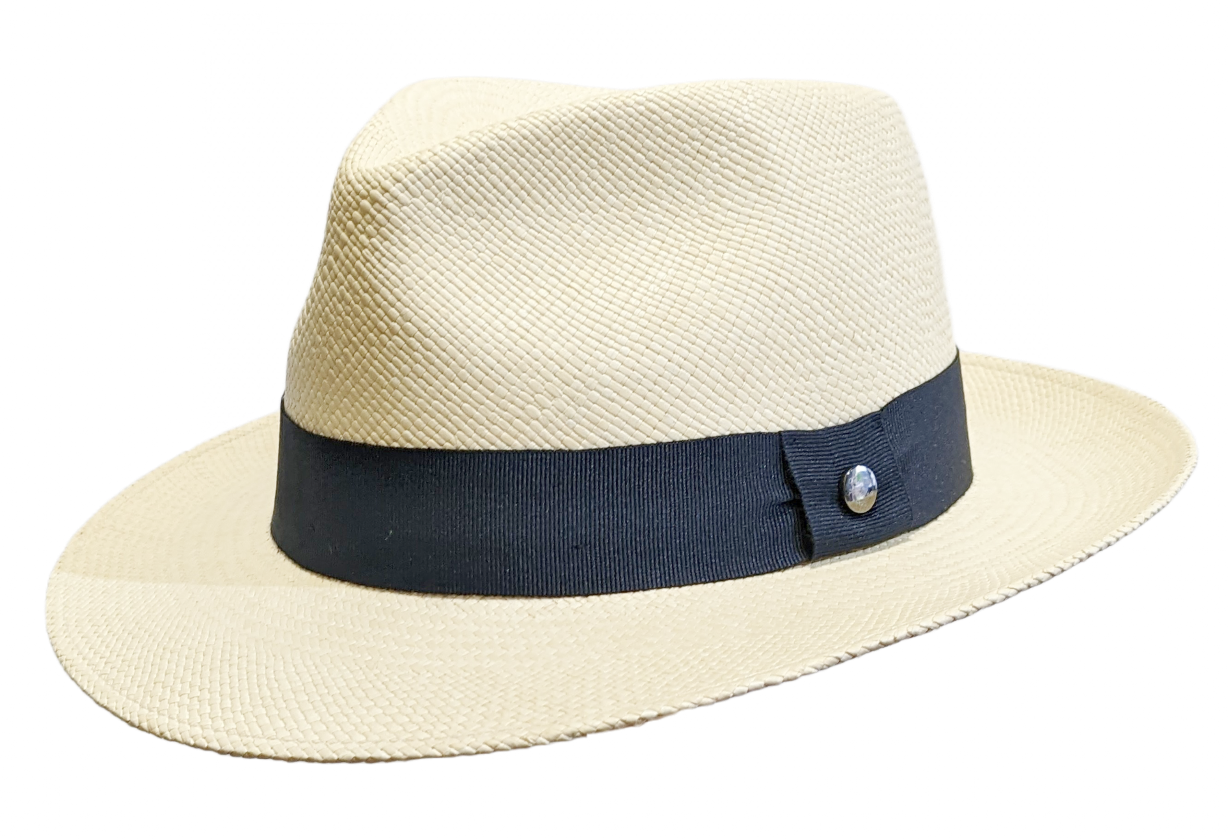 Premium Grade 4 Natural Panama Hat with Black Band - Handwoven Straw Sun Hat for Men & Women - Perfect for Beach, Summer Outfits, and Outdoor Activities
