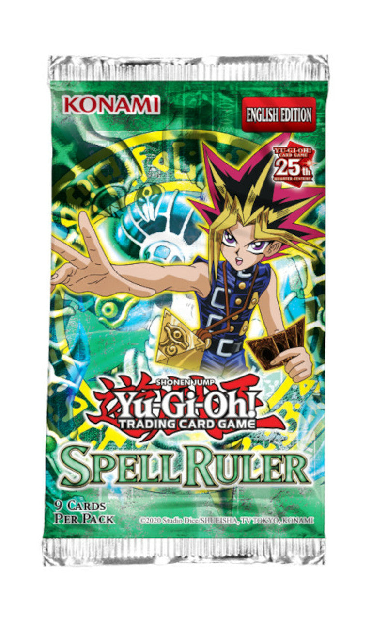 Yu-Gi-Oh! Spell Ruler 25th Anniversary Reprint Booster Pack - Collectible Trading Cards for Duels & Tournaments | Perfect for Game Nights and Competitive Play