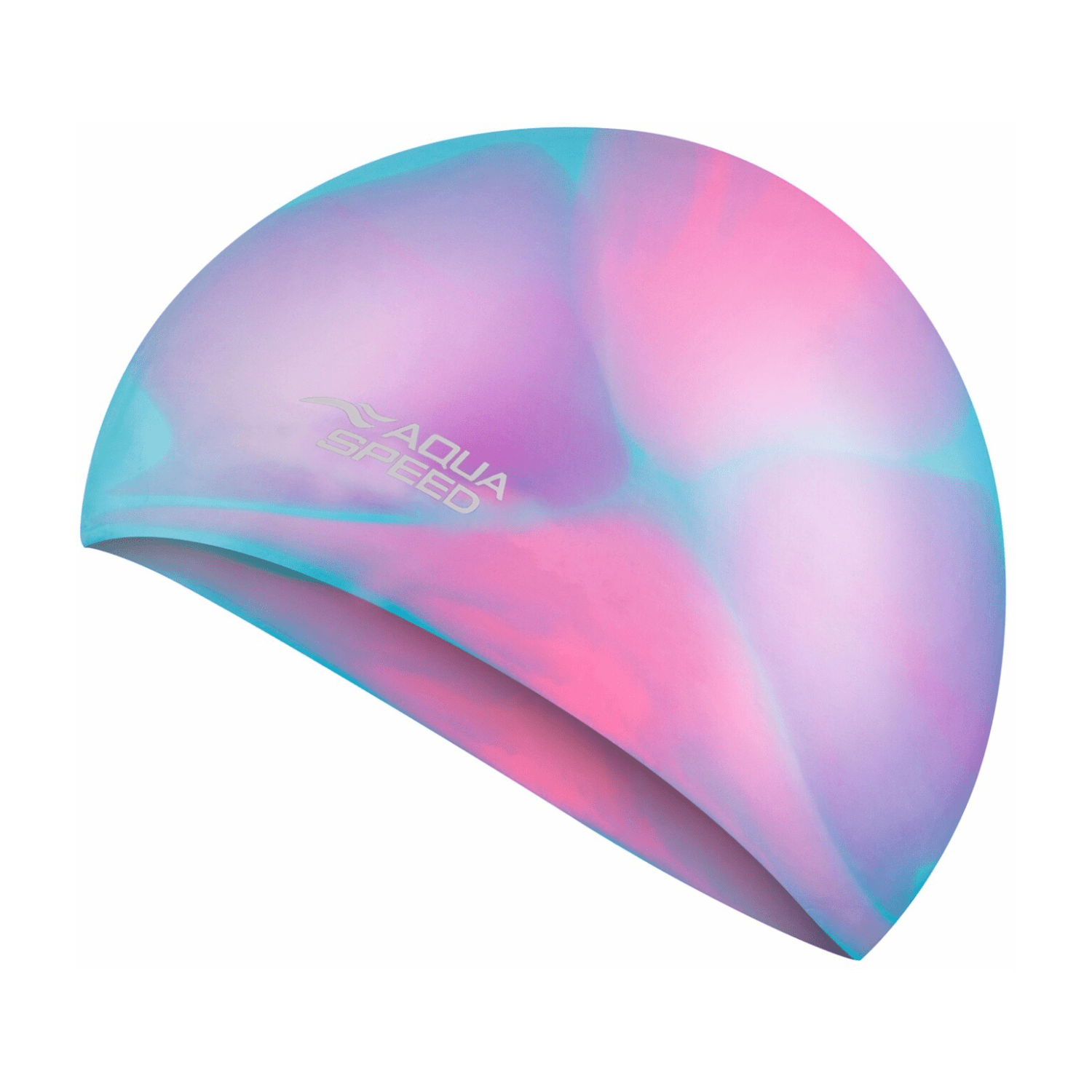 Aqua Speed Bunt Swimming Cap - Pink Clouds Design | Silicone Swim Cap for Women & Men | Comfortable Waterproof Swim Hat for Pool, Lap Swimming & Triathlon Training