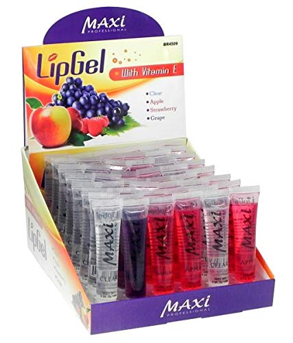 Maxi Fruit with Vitamin E Lip Gel - Hydrating & Nourishing Lip Care (Pack of 4) | Perfect for Dry Lips, Daily Moisturizing, and Nighttime Lip Treatment