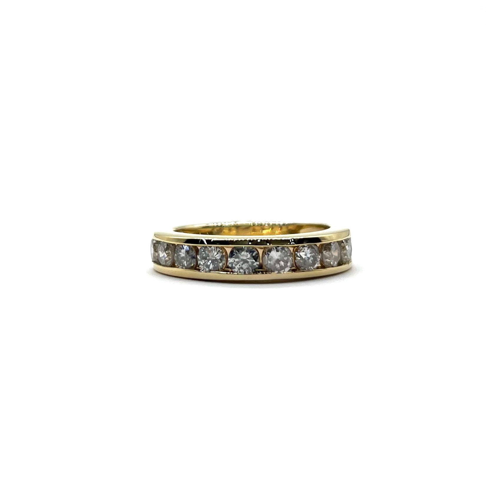 14K 2CTW Channel Set Natural Diamond Wedding Band Ring for Women - Perfect for Engagement, Anniversary & Bridal Jewelry Gifts