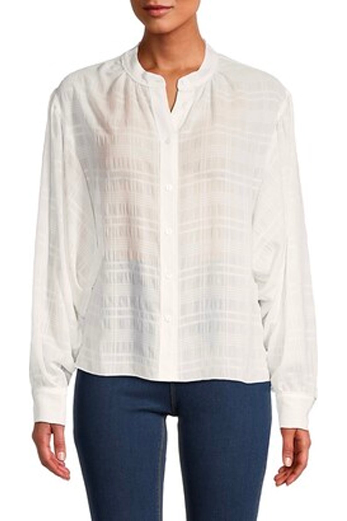 Berkley Blouse Women's Ivory Top - Elegant Casual Shirt for Office, Date Night & Everyday Wear