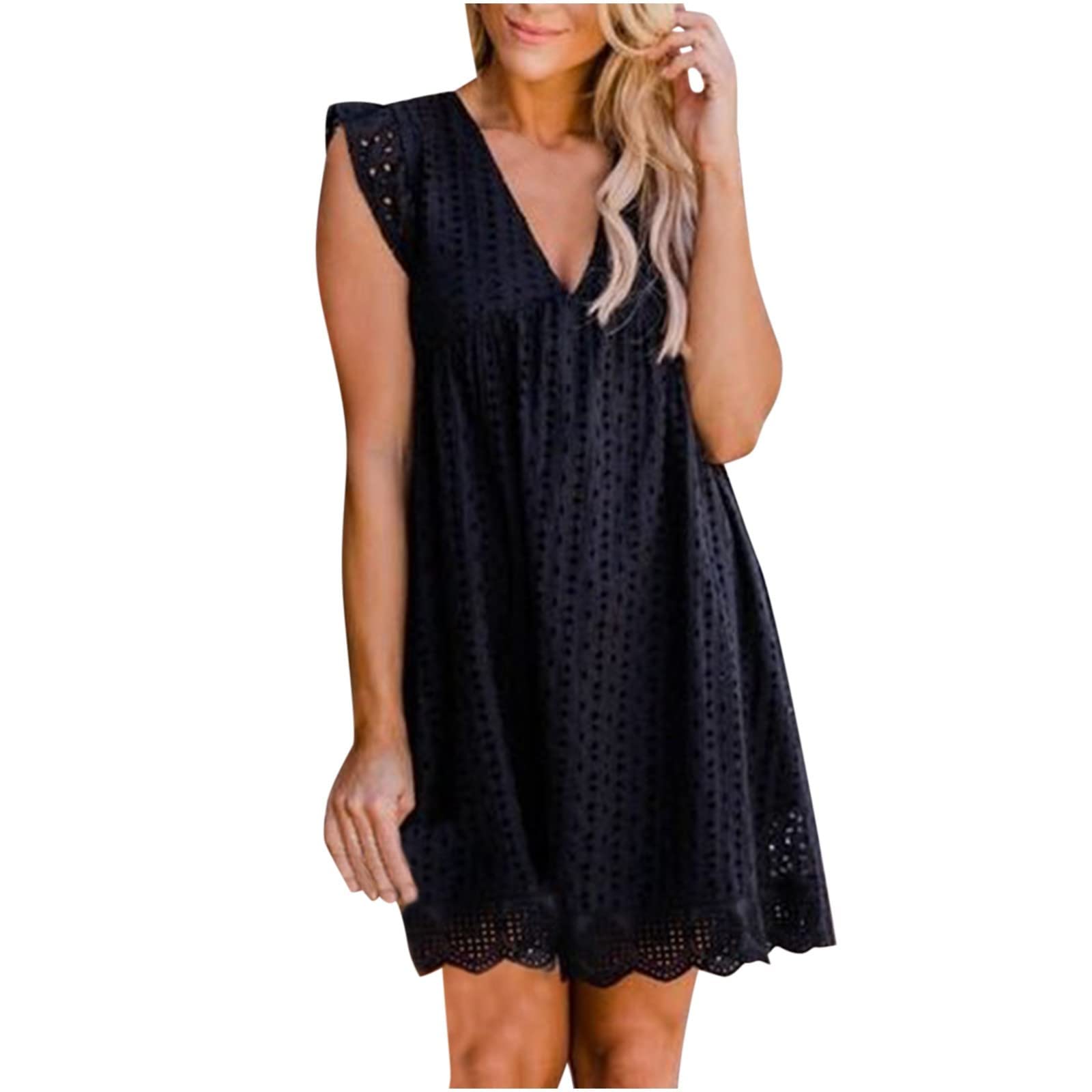 Elegant Black Curve Dresses for Women - Casual Pencil & Swing Midi Dresses with V-Neck & Lace Sleeves | Perfect for Office, Party, and Date Night Outfits