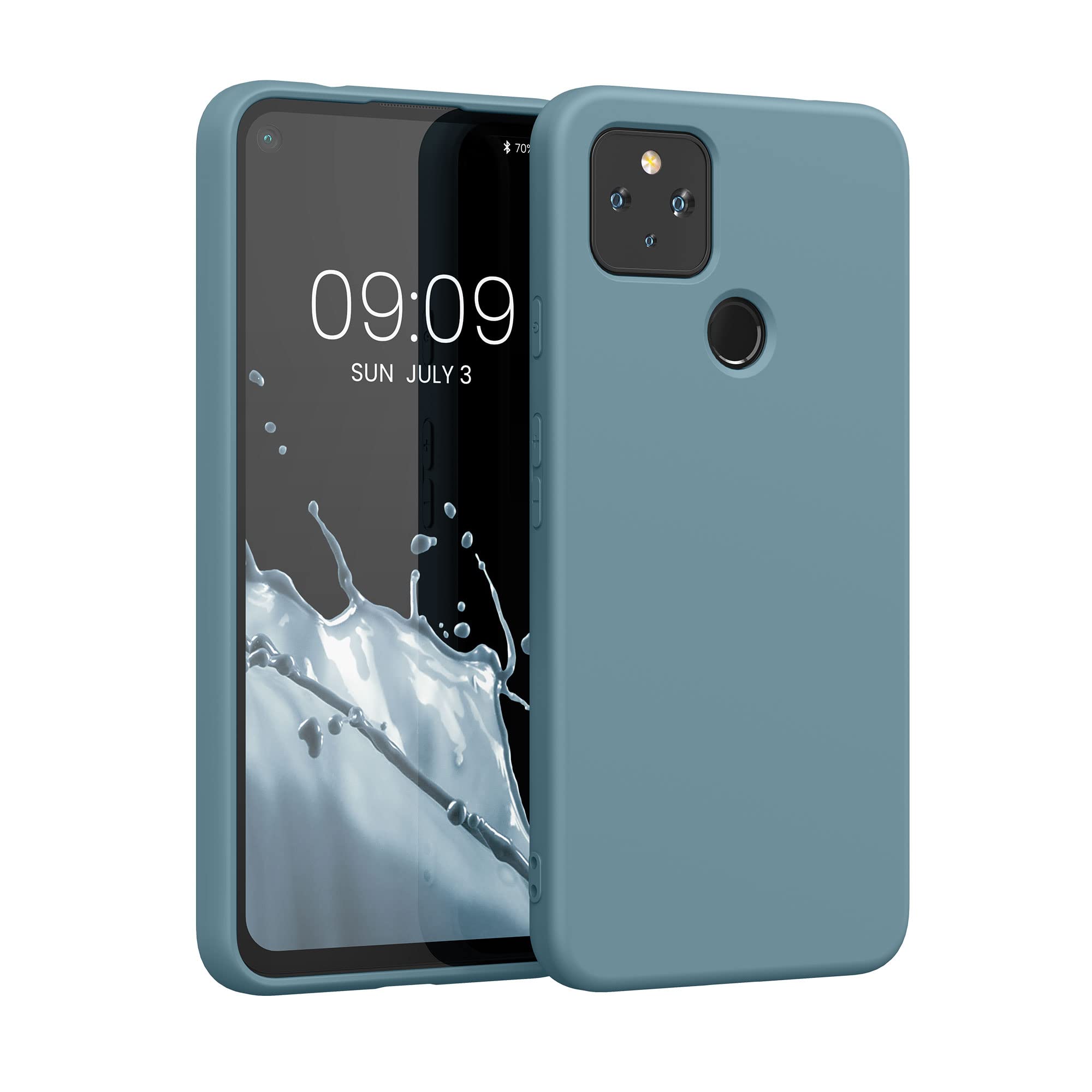 kwmobile TPU Case for Google Pixel 4a 5G - Slim Protective Cover in Arctic Night for Everyday Use