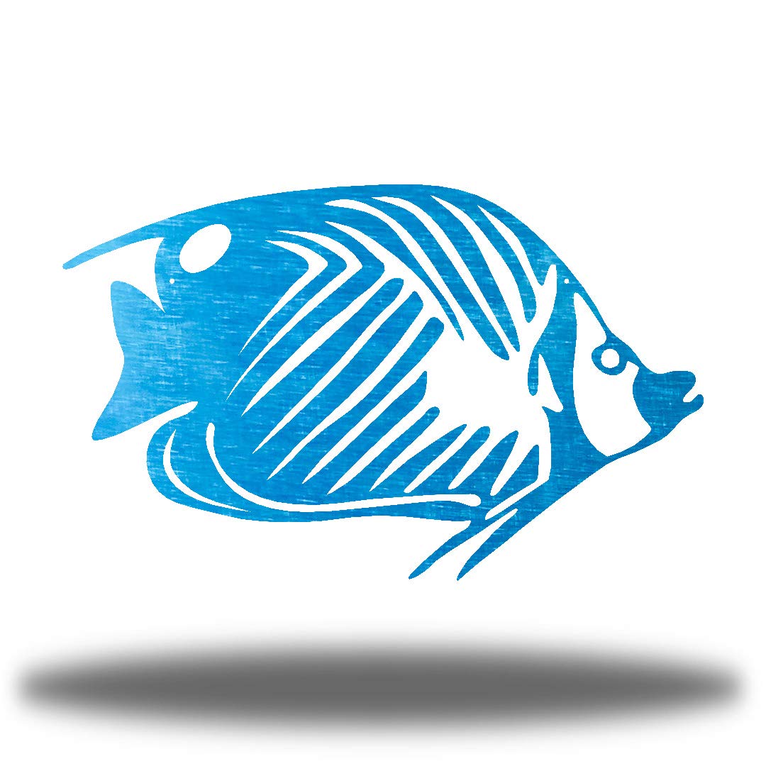 Butterfly Fish Metal Wall Art - 36