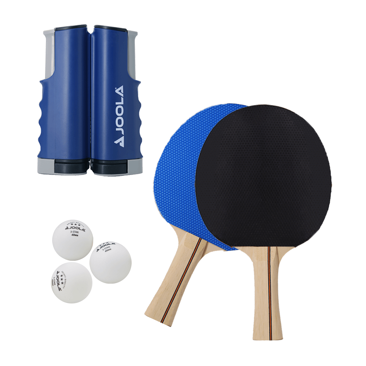 JOOLA Essentials Variant Complete Table Tennis Set - Premium Ping Pong Paddle, Balls & Net for Indoor & Outdoor Play - Perfect for Family Fun, Training & Competitive Games