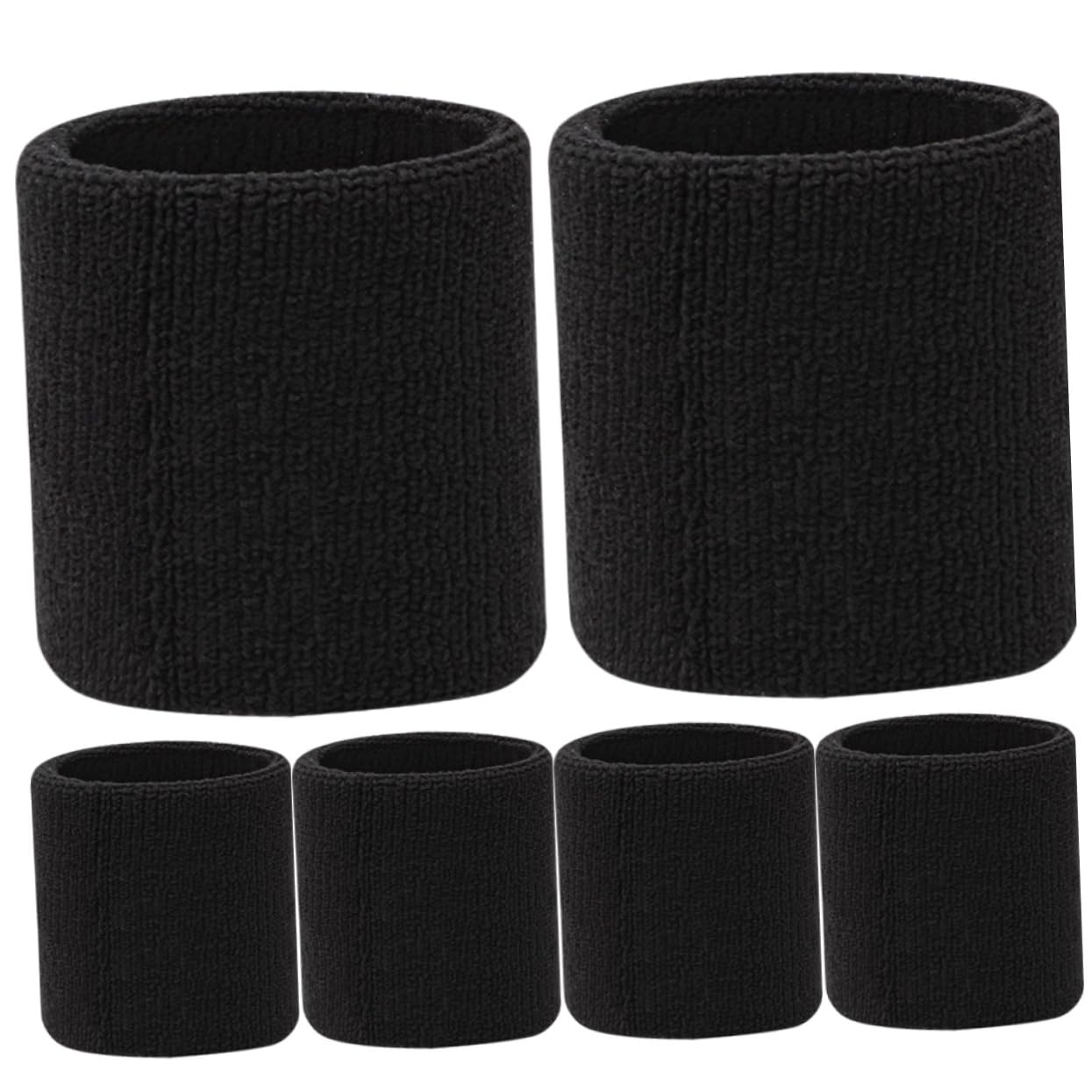 GAROZATION 6-Pack Sweat Wrist Bands for Men - Breathable Elastic Wrist Wraps for Gym, Workout, Tennis & Basketball - Non-Slip Sports Wristbands for Fitness & Exercise Protection