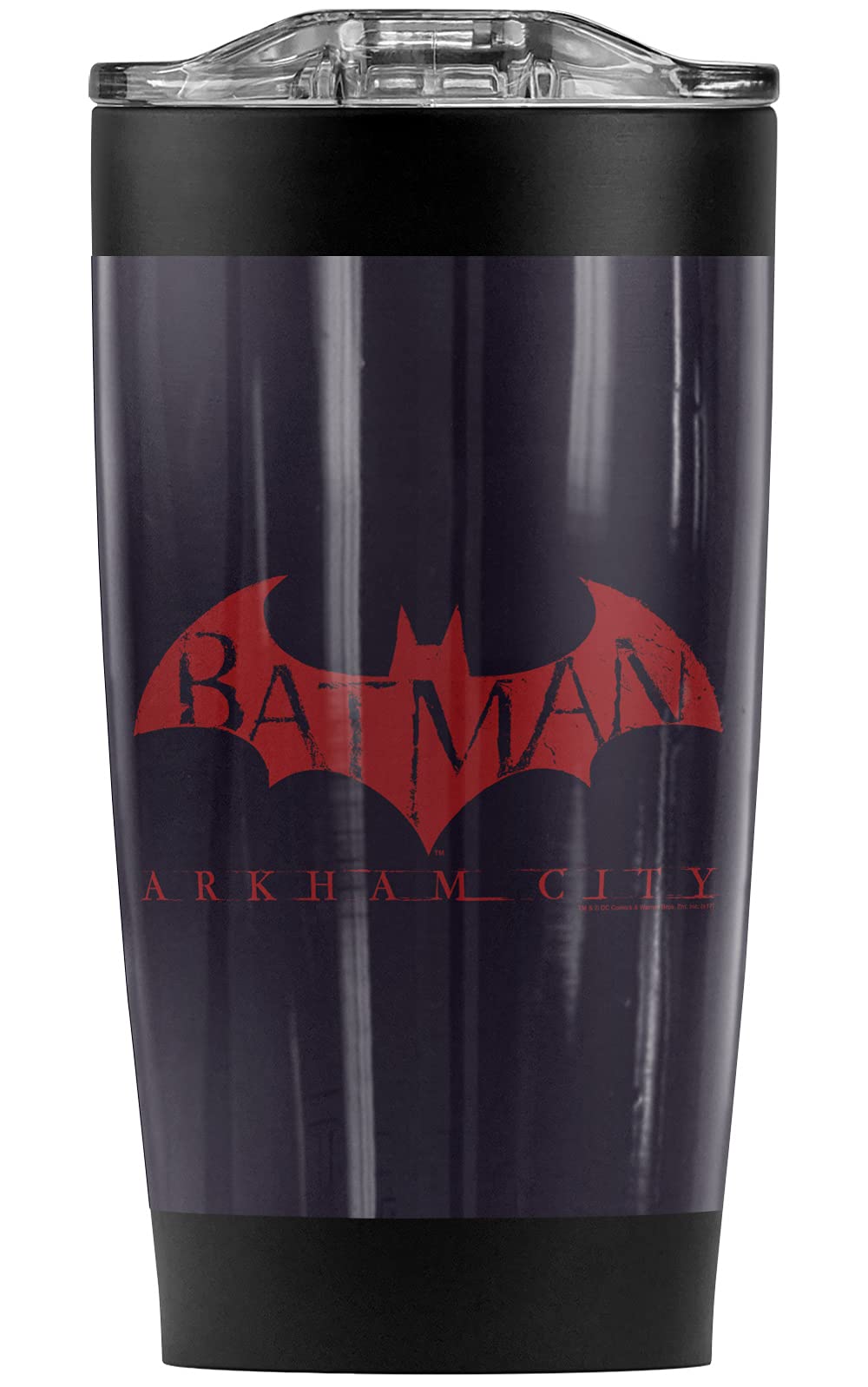 Batman Arkham City Stainless Steel Tumbler 20oz - Vacuum Insulated Coffee Travel Mug with Leakproof Lid - Keeps Hot & Cold Beverages for Hours - Perfect for Office, Gym, Commuting & Outdoor Adventures