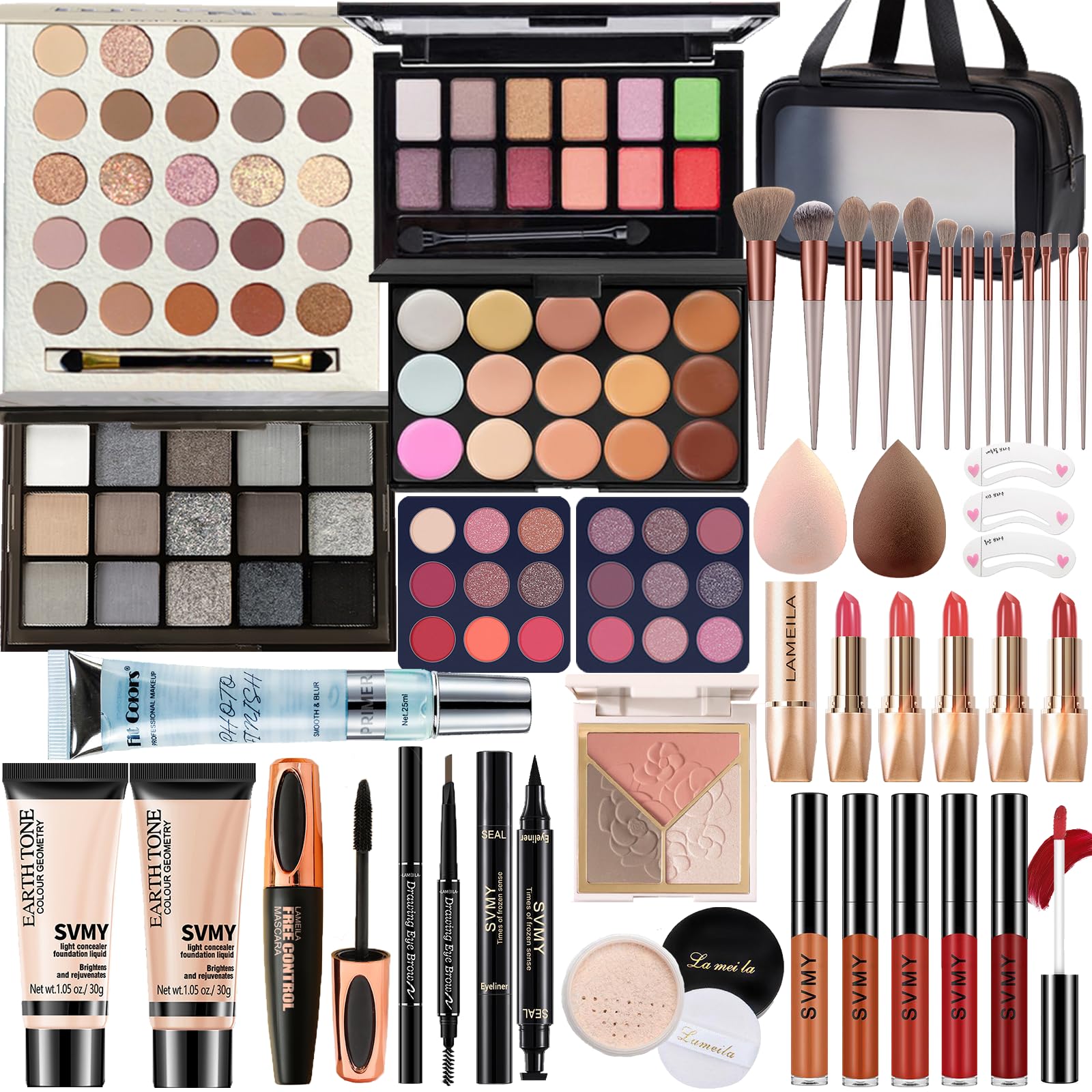 Professional Makeup Kit for Women & Teens - Complete Travel Makeup Set with Eyeshadow Palette & Lip Gloss | Perfect for Beginners, Professionals & Makeup Gifts | Great for Daily Use, Parties & Special Occasions