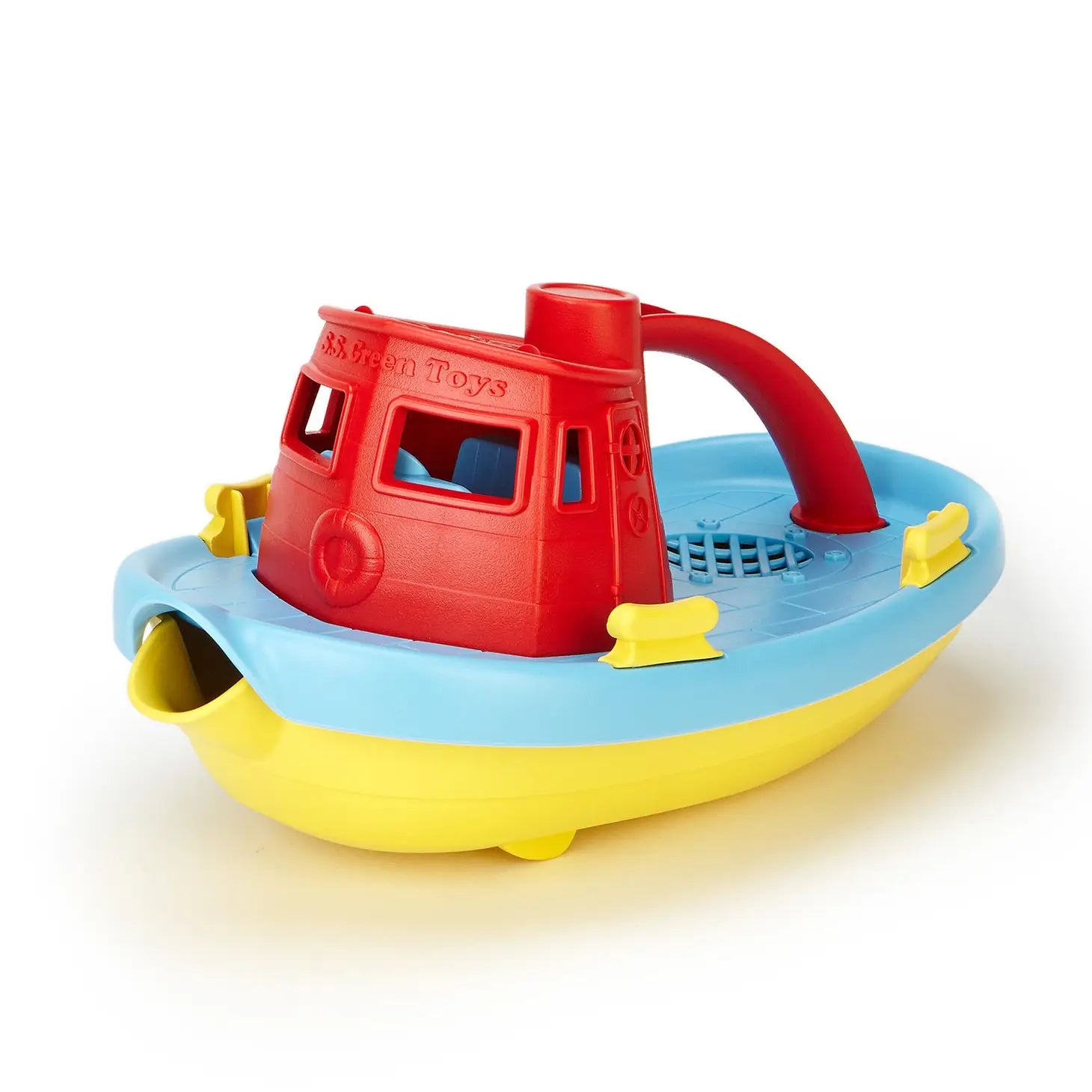 Red Tug Boat Toy for Kids - Durable Plastic Pulling Boat for Bath Time, Pool Play & Ocean Adventures - Perfect Gift for Toddlers & Children