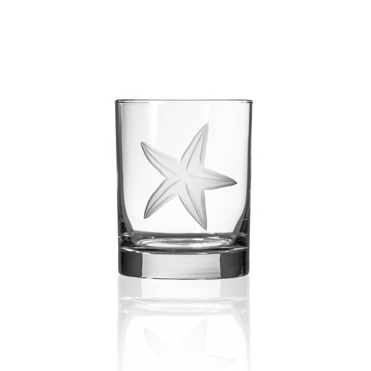 Premium 13oz Starfish Double Old Fashioned Glasses - Set of 12 | Elegant Cocktail Glasses for Whiskey, Bourbon & Scotch | Perfect for Home Bars, Parties & Gifts
