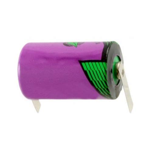 Tadiran 2 Pack TL-4902/T 3.6V 1/2 AA 1.2Ah Lithium Batteries with Tabs (ER14250) - Long Lasting Power for Medical Devices, Security Systems & Industrial Equipment