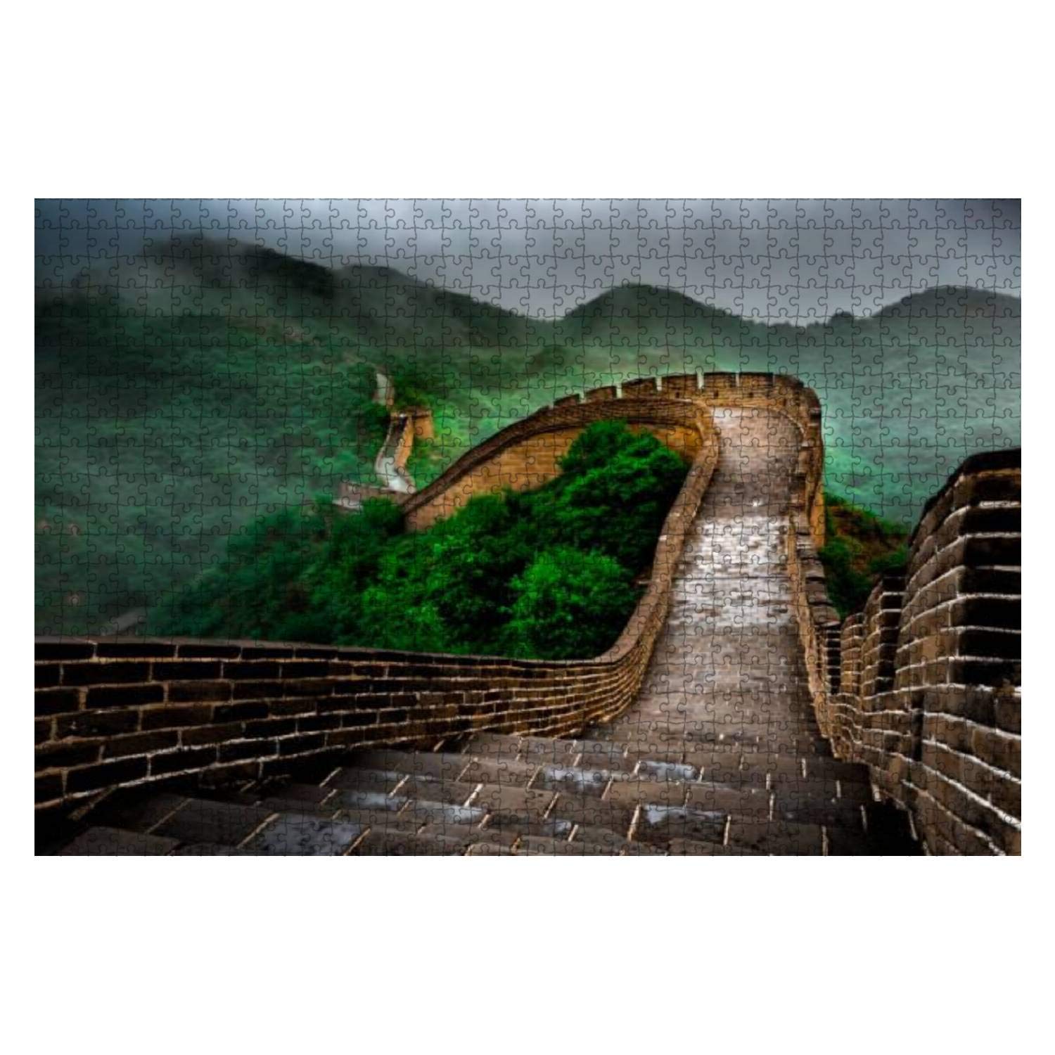 500-Piece The Great Wall Badaling Section Jigsaw Puzzle - Scenic Beijing China Landscape with Clouds & Mist | Wooden Puzzle for Adults & Kids | Educational Toy, Creative Game, Home Decor | Perfect for Family Bonding, Stress Relief & Classroom Learning