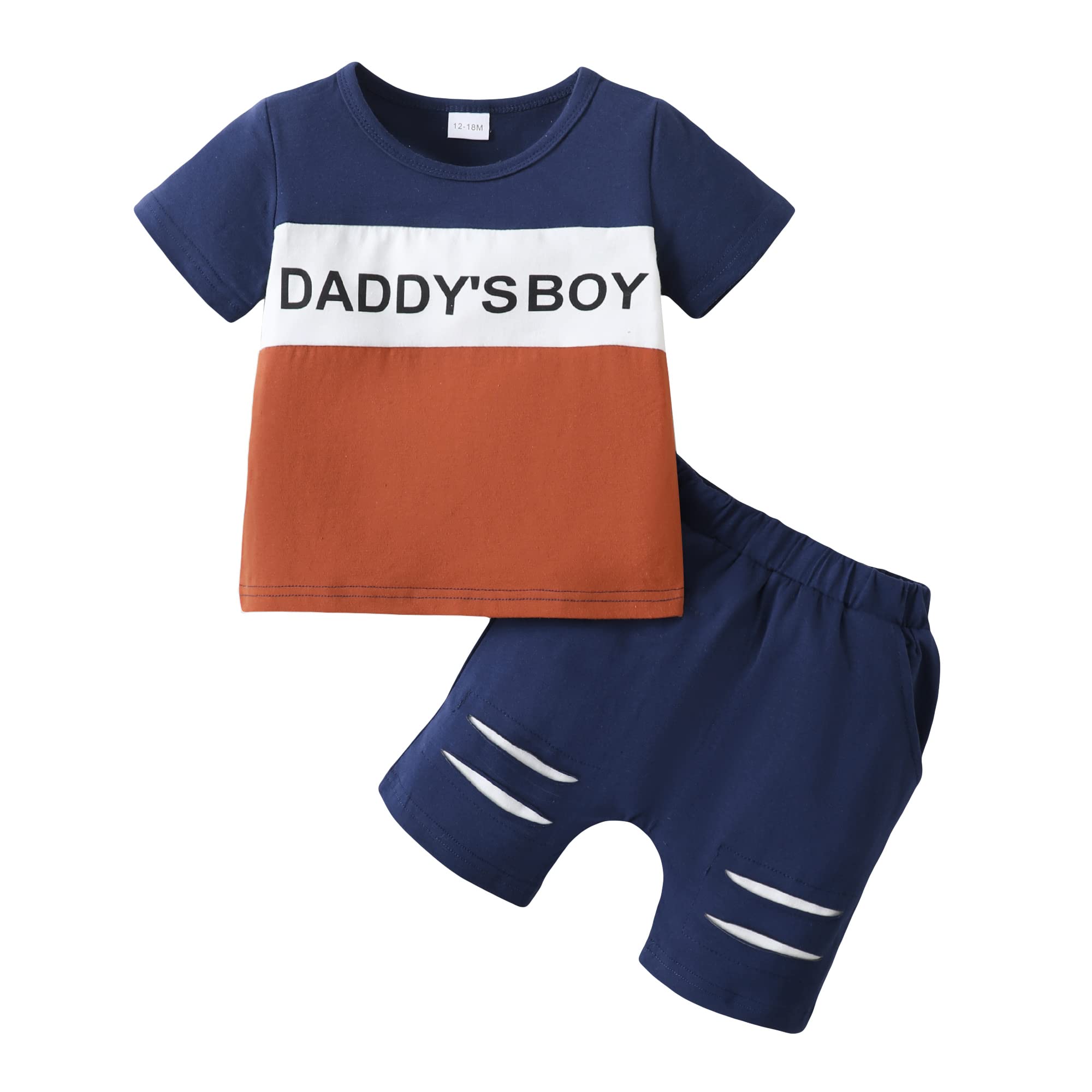 Renotemy Toddler Baby Boys Clothes - 100% Cotton Summer Outfits with T-Shirt & Shorts Set | Cute Kids Clothing for Playtime & Outdoor Activities