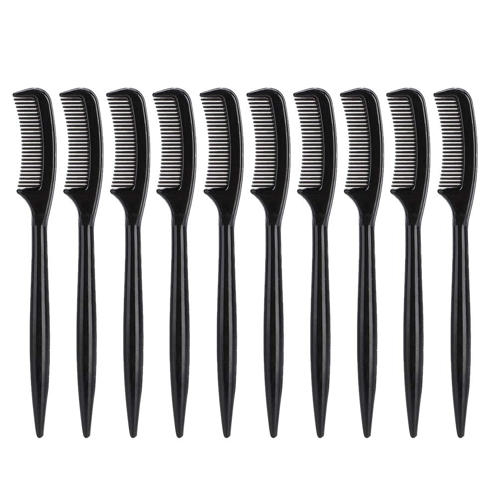 10pcs Plastic Eyelash Combs - Portable Beauty Makeup Tool for Separating Lashes & Eyebrows - Durable Lash Comb with Fine Teeth for Professional & Home Use - Perfect for Mascara Application, False Eyelash Placement & Eyebrow Grooming