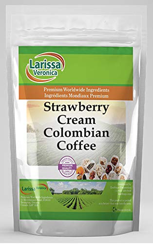 Premium Colombian Coffee Beans - Strawberry Cream Flavored, Gourmet Whole Bean Coffee, 4 oz Bag | Perfect for Home Brewing, Office Use & Gifting (ZIN: 557950)