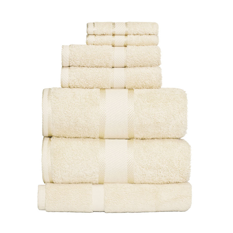 Premium 100% Cotton Bath Towel Set - 7-Piece Luxury Cream Bath Sheets for Spa, Hotel & Home Use | Soft, Absorbent & Quick-Drying