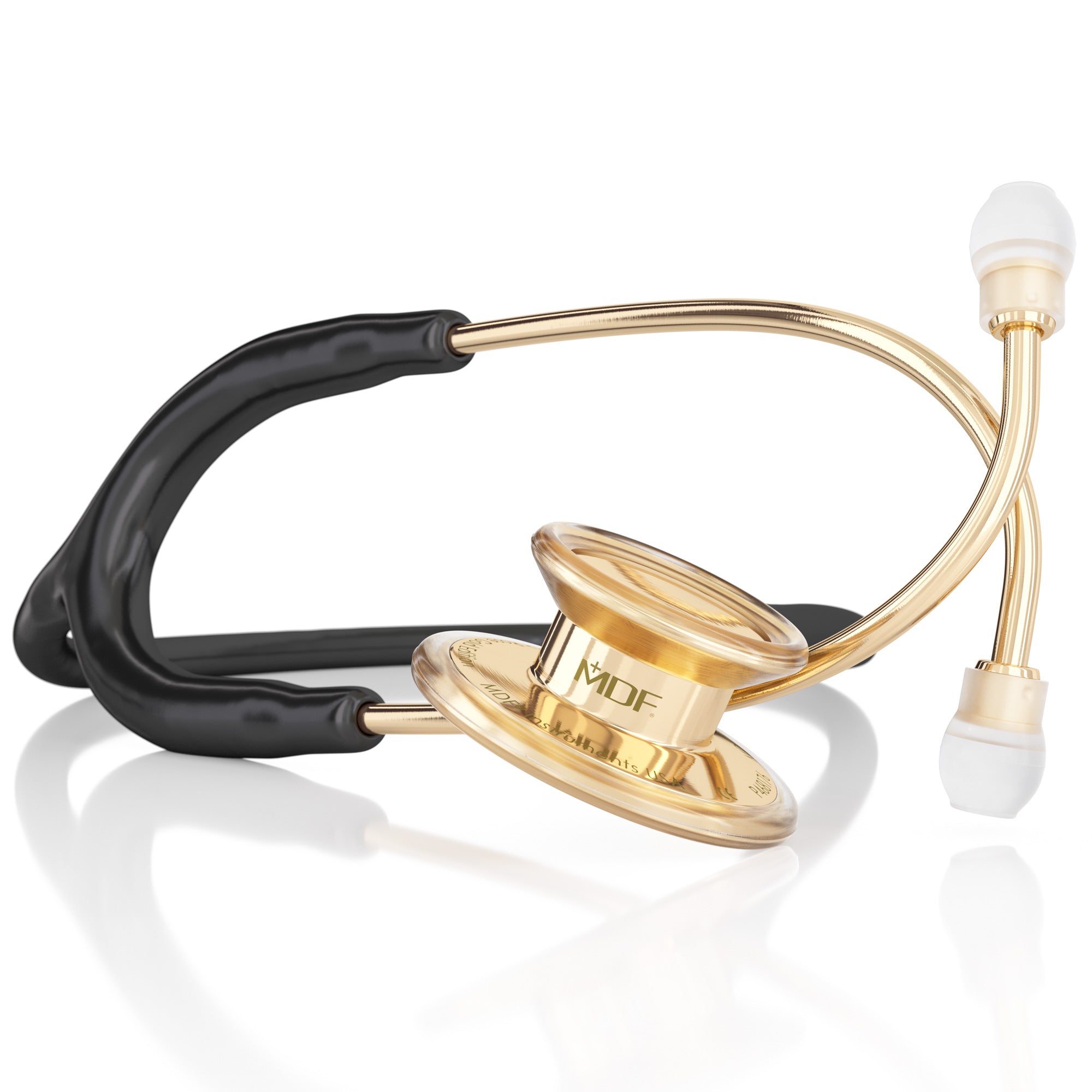 MD One® Premium Adult Stethoscope - Black & Gold Finish for Medical Professionals | Ideal for Doctors, Nurses & Healthcare Workers in Hospitals & Clinics