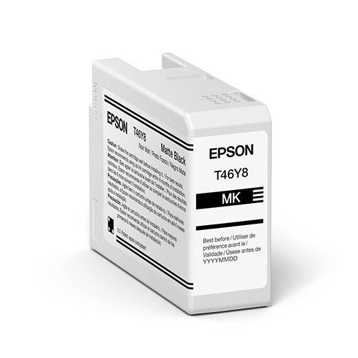 Epson SureColor P900 Matte Black UltraChrome PRO10 Ink Cartridge 50ml (T46Y800) - High-Quality Printer Ink for Professional Photo Printing & Art Reproduction