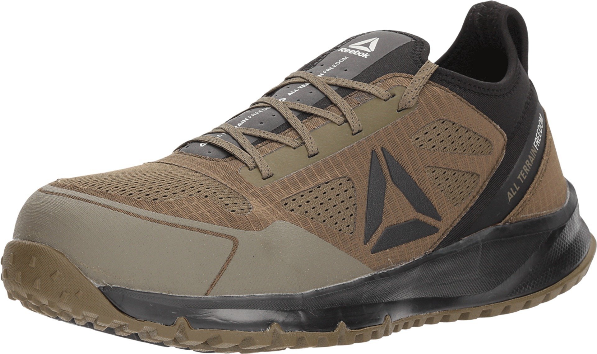 Reebok Men's RB4090 All-Terrain Safety Steel Toe Work Shoes - Black | OSHA Approved for Construction, Hiking & Outdoor Jobs