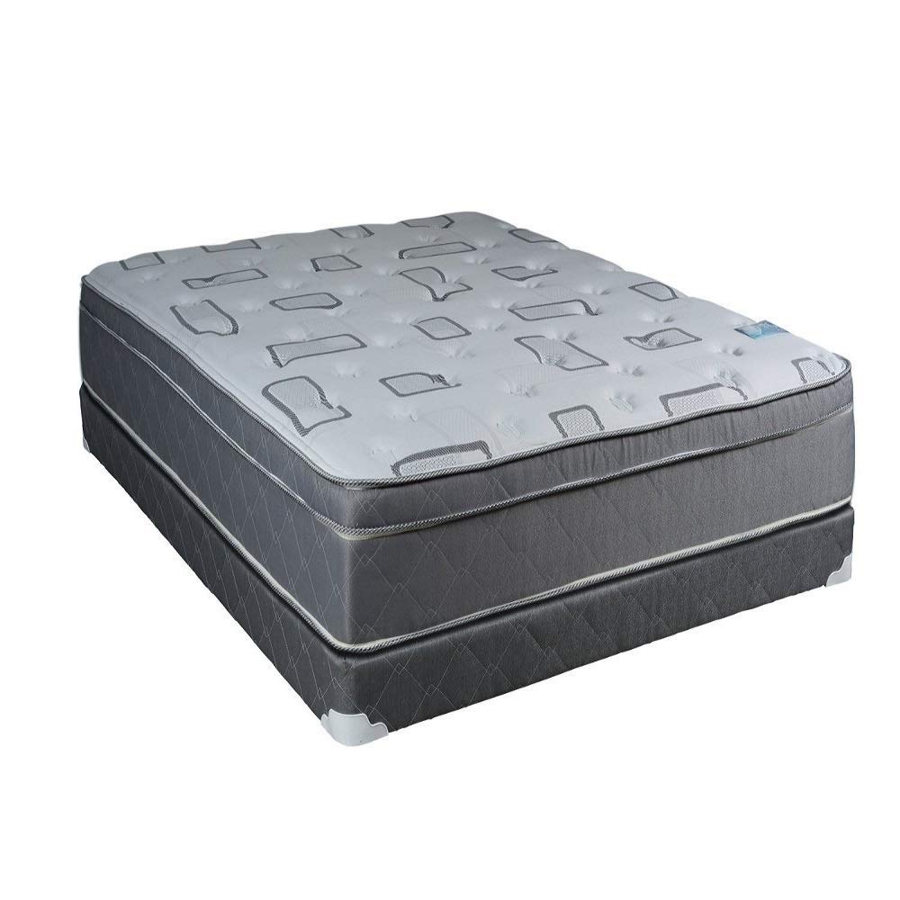 Dream Solutions USA Natural Trophy Medium Plush Eurotop Mattress Set with Bed Frame - Queen Size Orthopedic Support for Lasting Comfort | Perfect for Master Bedrooms, Guest Rooms & Luxury Apartments