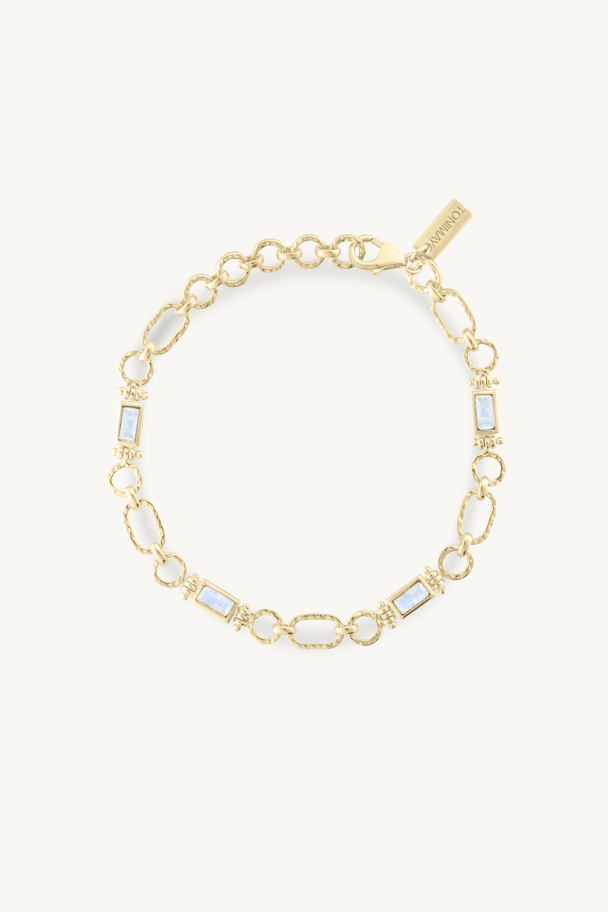 Petra Moonstone Gold Bracelet for Women - Genuine Moonstone Beaded Bracelet with 14K Gold Plating - Perfect for Yoga, Meditation & Spiritual Healing