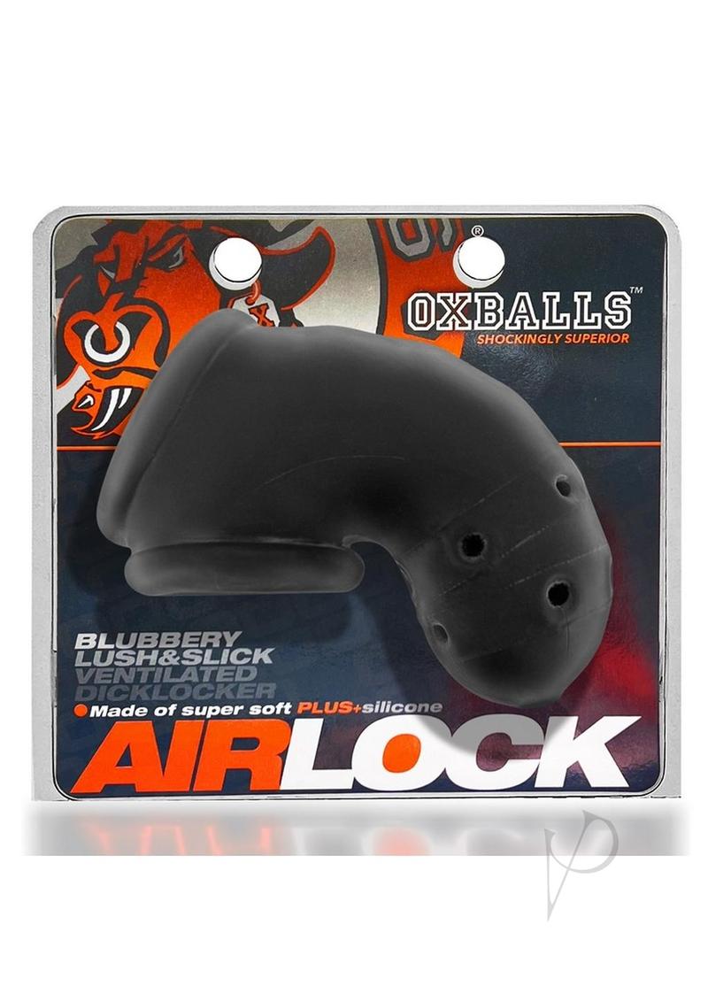 Airlock Air Lite Vented Silicone Chastity Device - Black Ice Color | Breathable & Comfortable Adult Toy for BDSM, Couples Play & Long-Term Wear
