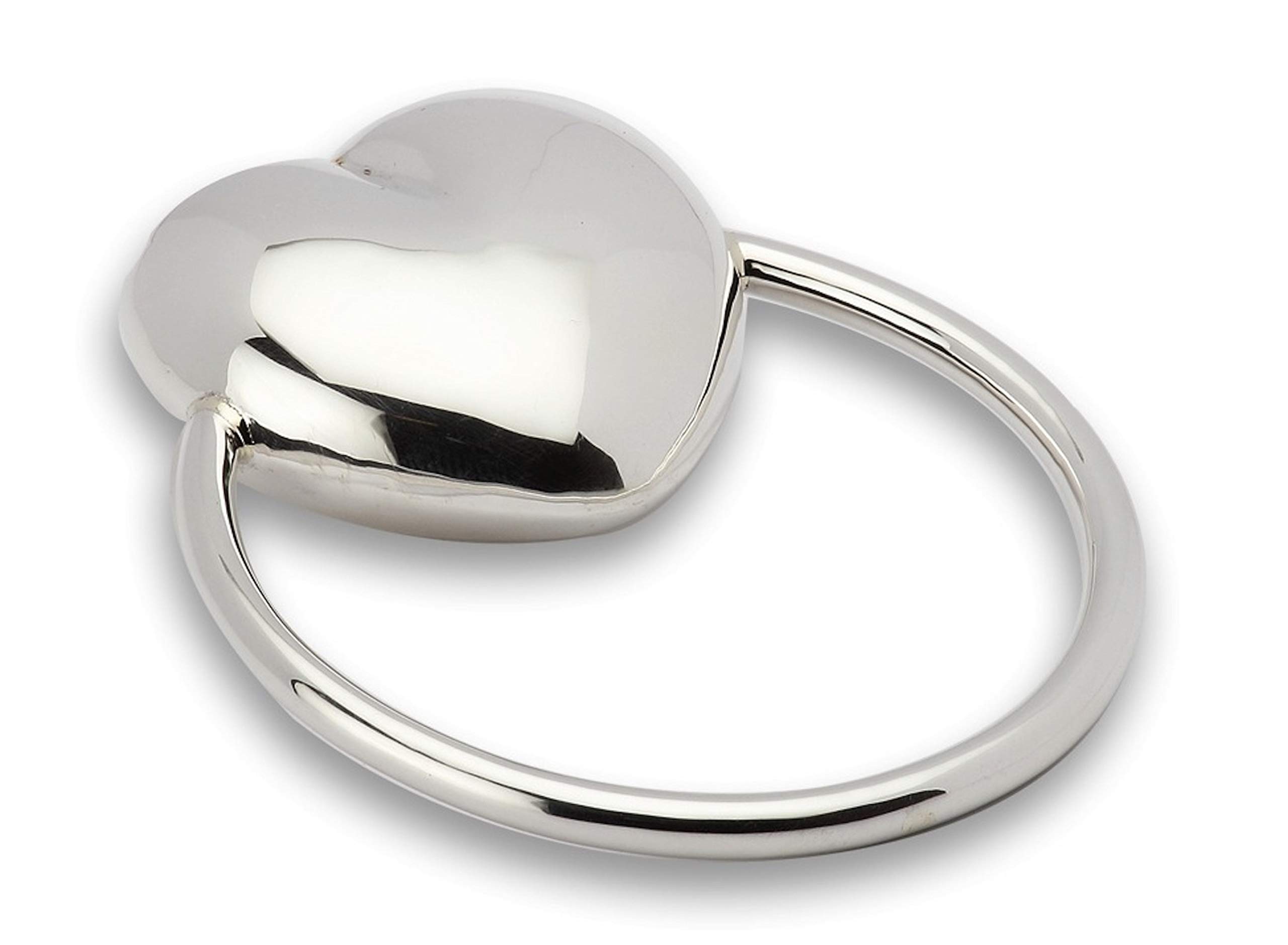 925 Sterling Silver Heart Teether Rattle - Safe Baby Teething Toy for Newborn Boys & Girls - Hypoallergenic & Non-Tarnishing - Perfect Baby Shower Gift in Elegant Gift Box - Ideal for Soothing Sore Gums & Early Sensory Development
