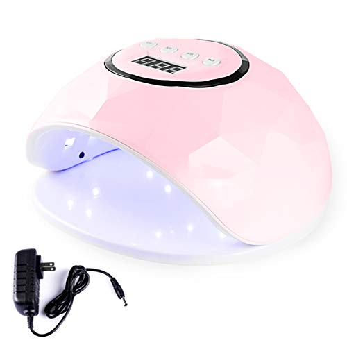 SunshineFace 72W UV LED Nail Dryer Lamp - Fast Curing Light with Auto Sensor & 4 Timer Settings - Professional Gel Nail Polish Curing Machine for Fingers & Toes - Perfect for Home Nail Salons & DIY Manicures