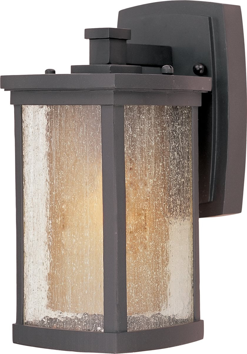 11H Bungalow 1 Light LED Outdoor Wall Light Lantern - Bronze Finish, Weatherproof, Energy Efficient - Perfect for Porch, Patio, Garden & Entryway Lighting