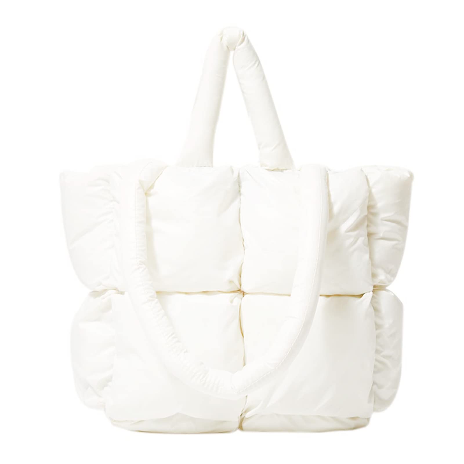 Luxury Large Puffer Tote Bag for Women - Quilted Nylon Designer Shoulder Bag - Perfect for Work, Travel & Shopping