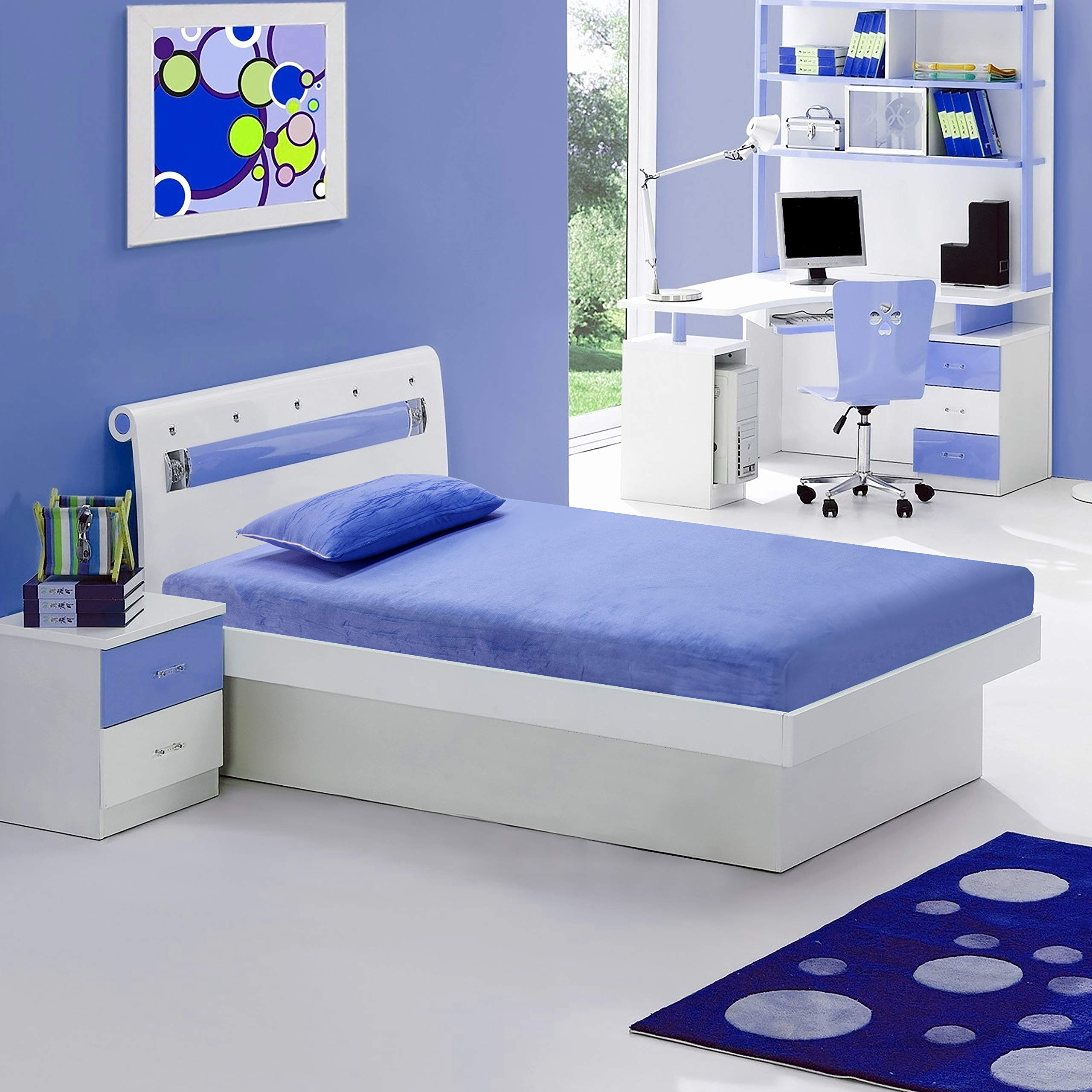 6-Inch Gel Memory Foam Mattress - Medium Firm, CertiPUR-US Certified | Cooling Full Size Bed with Free Pillow | Perfect for Kids, Bunk Beds, Trundles & Daybeds | Ideal for Hot Sleepers & Guest Rooms (Blue)