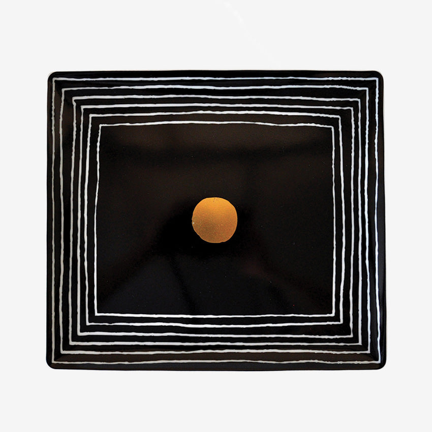 Bernardaud Aboro Rectangular Tray - Elegant French Porcelain Serving Tray for Dining, Entertaining & Home Decor