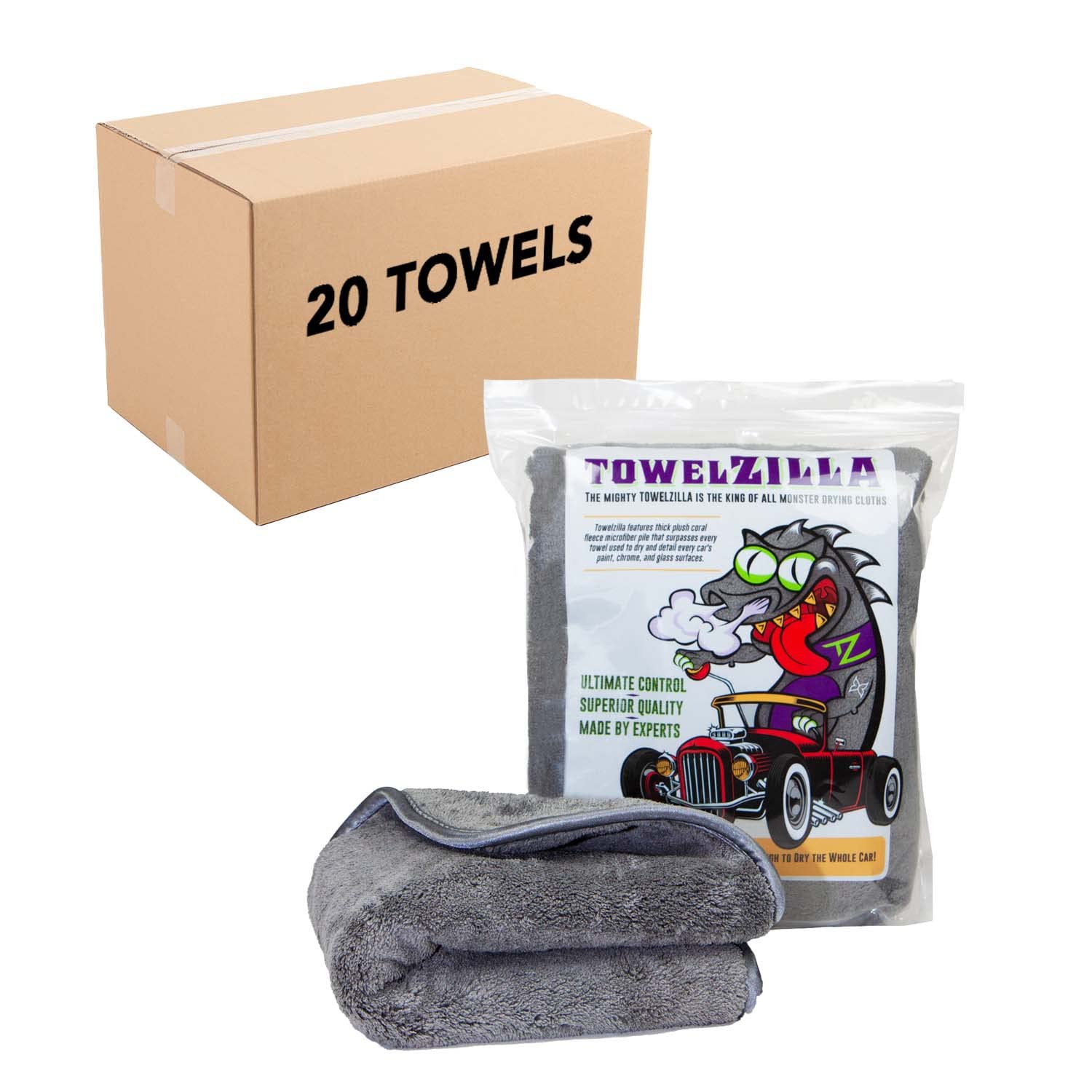 Arkwright Microfiber Car Cleaning Towels 25x36 Inches (20-Pack) - 800 GSM Ultra Thick Auto Detailing Cloths for Car Washing, Drying & Polishing | Premium Car Care Accessories for Shine & Scratch-Free Finish