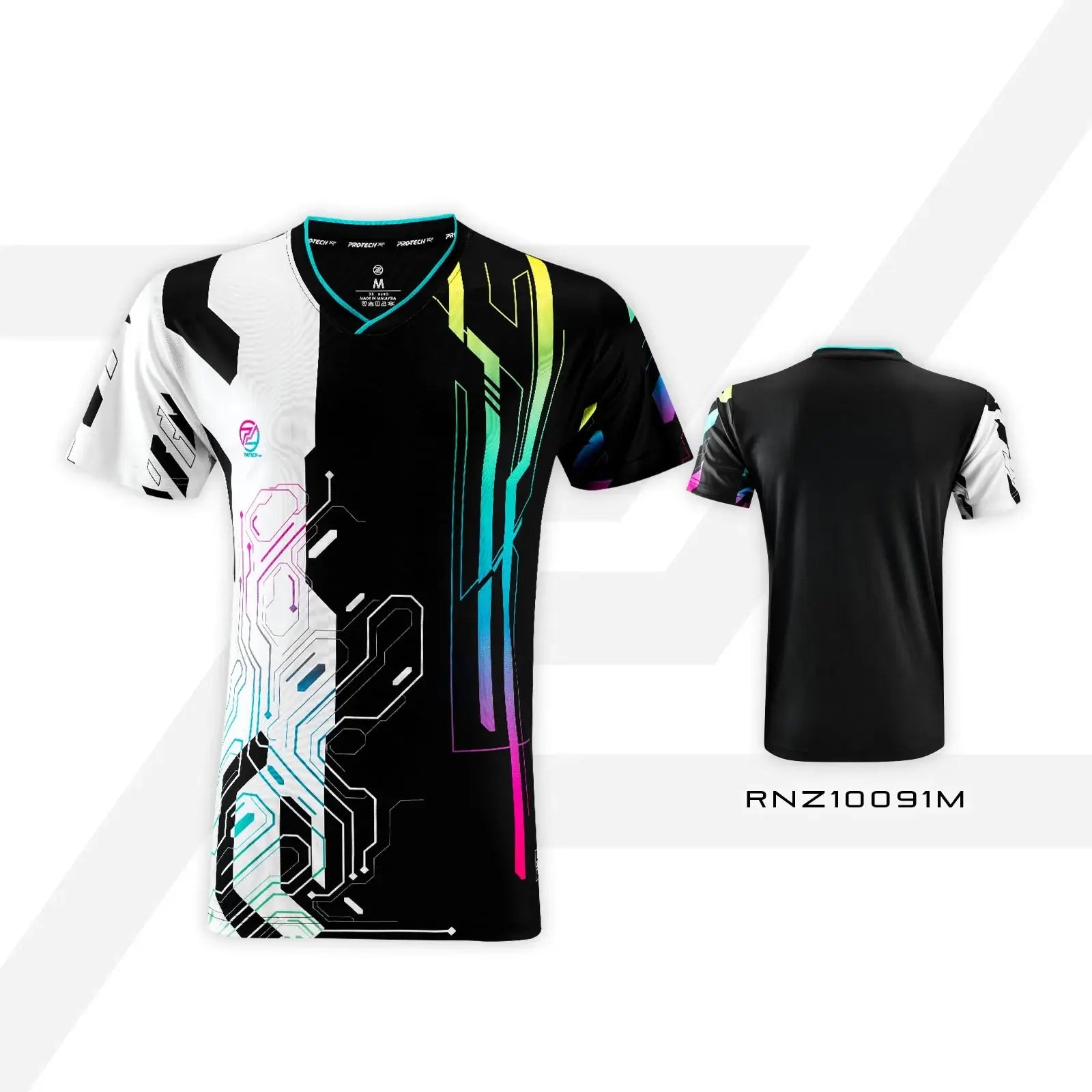 PROTECH Men's Badminton Jersey - Breathable Dry Fit Performance Shirt for Tournament & Training | RNZ10091M | Ideal for Competitive Matches & Gym Workouts