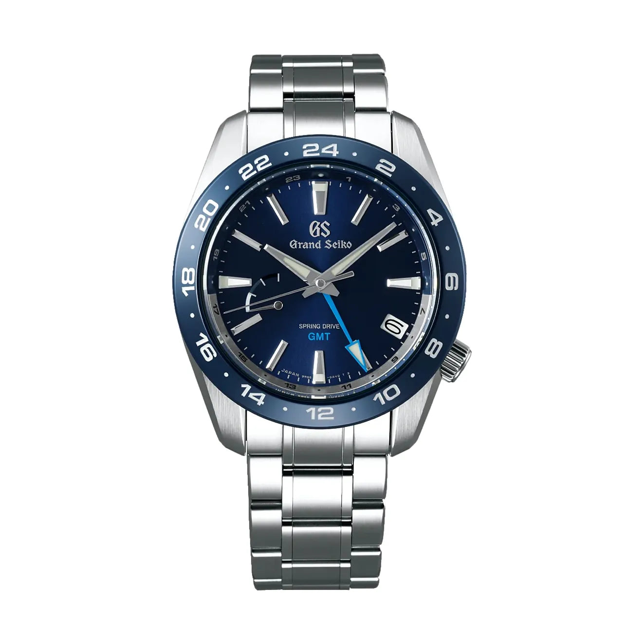 SBGE255 Sport Automatic Spring Drive GMT Watch - 40.5mm Blue Dial on Stainless Steel Bracelet | Perfect for Travel, Business & Outdoor Adventures