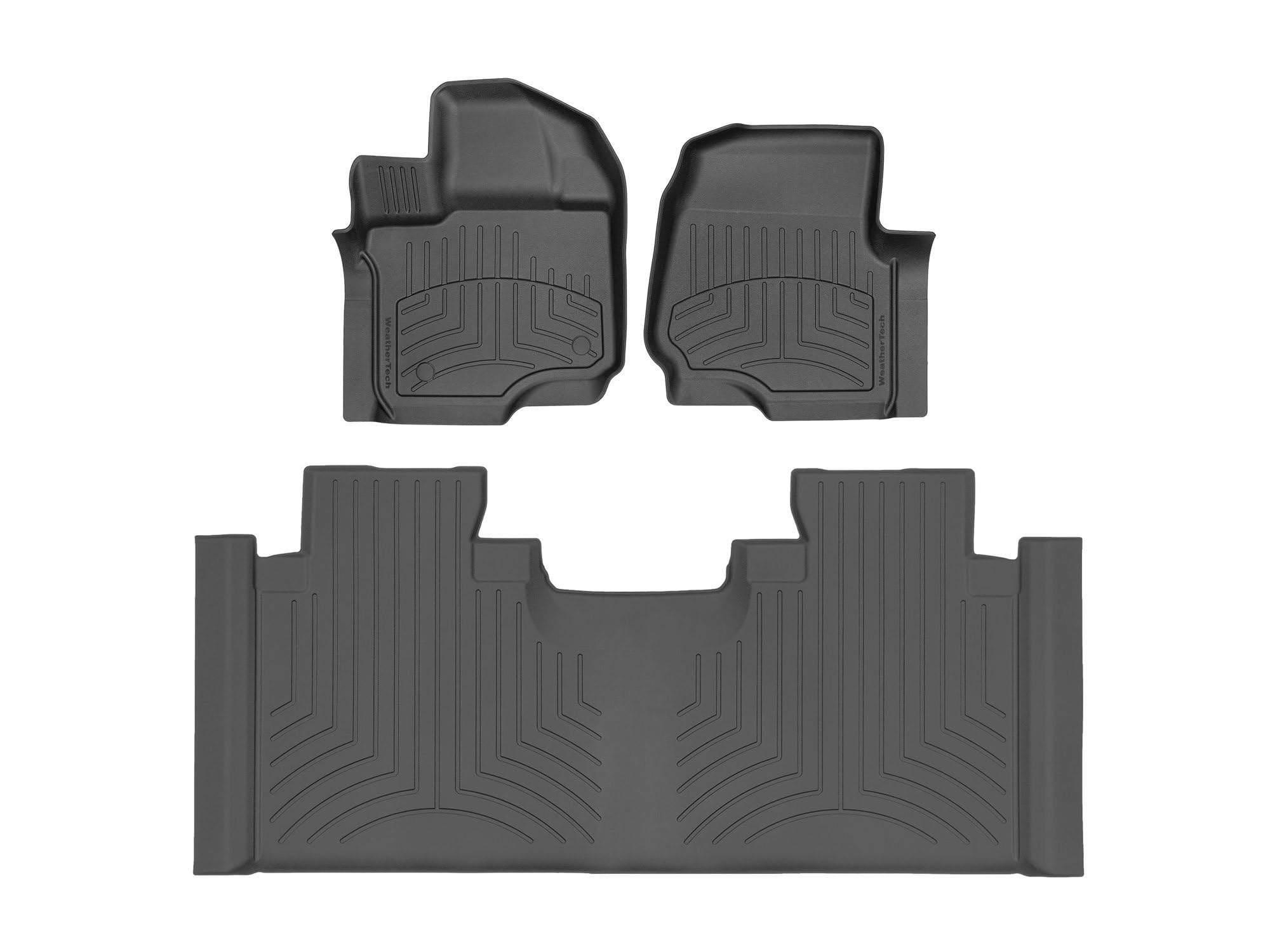 WeatherTech FloorLiner HP Custom Fit All-Weather Floor Mats for Ford F-150 Raptor & F-150 Extended Cab (2015-2023) - Premium Protection for Bucket Seats, 1st & 2nd Row (Black) - Perfect for Off-Roading, Daily Commuting & Truck Maintenance