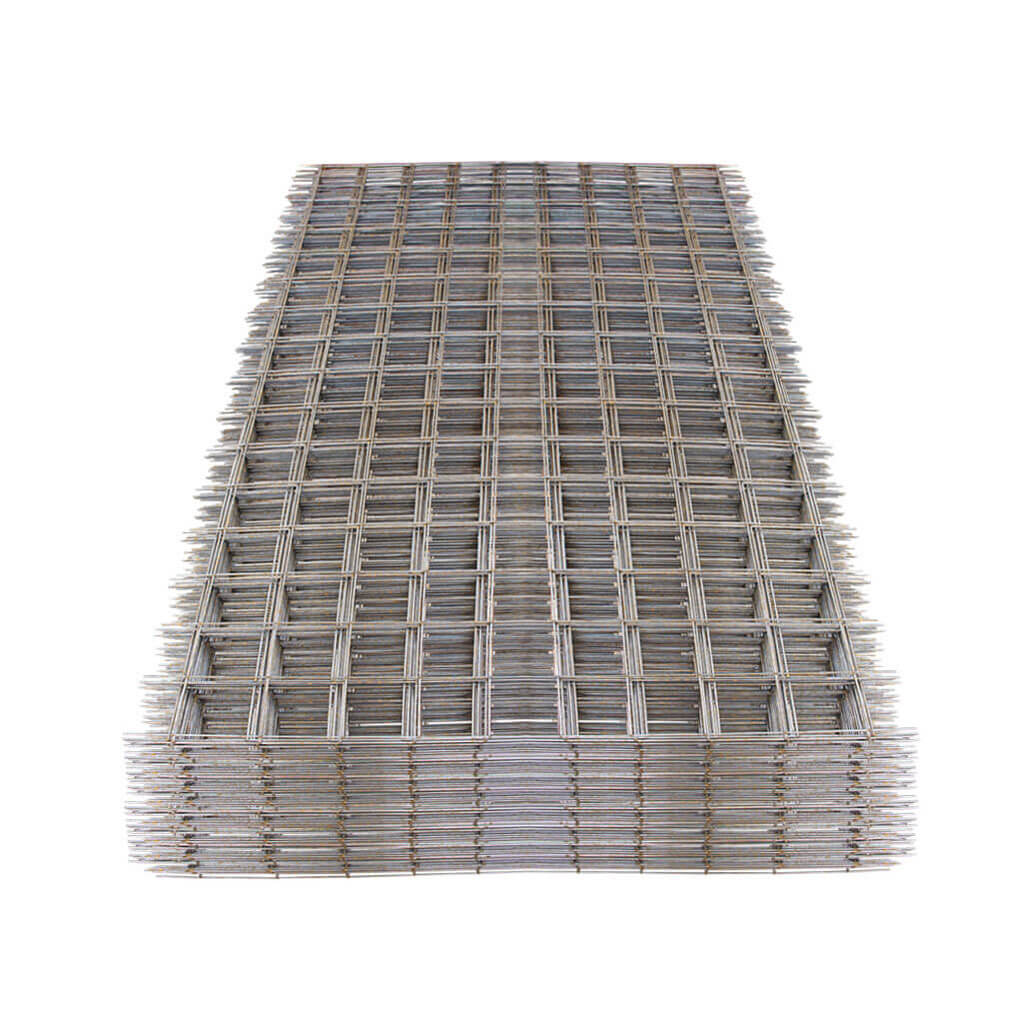 4 ft. x 8 ft. 6 Gauge Galvanized Steel Wire Mesh Sheet - Heavy Duty Fence Panel for Garden, Construction & Security Barriers