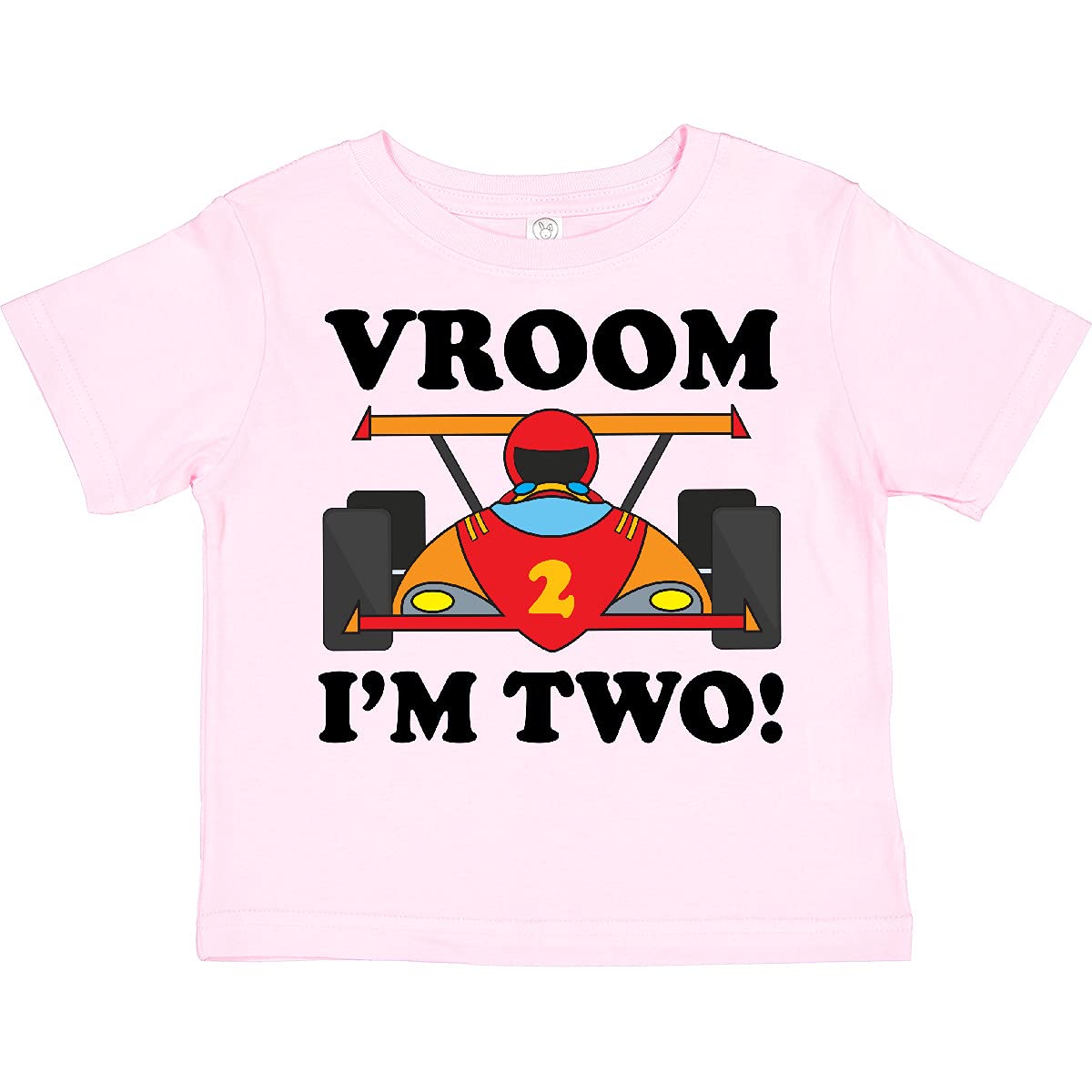 Inktastic 2nd Birthday Racing Car Toddler T-Shirt - Cute Boys' 2 Year Old Birthday Outfit for Party, Photo Shoot & Special Occasions